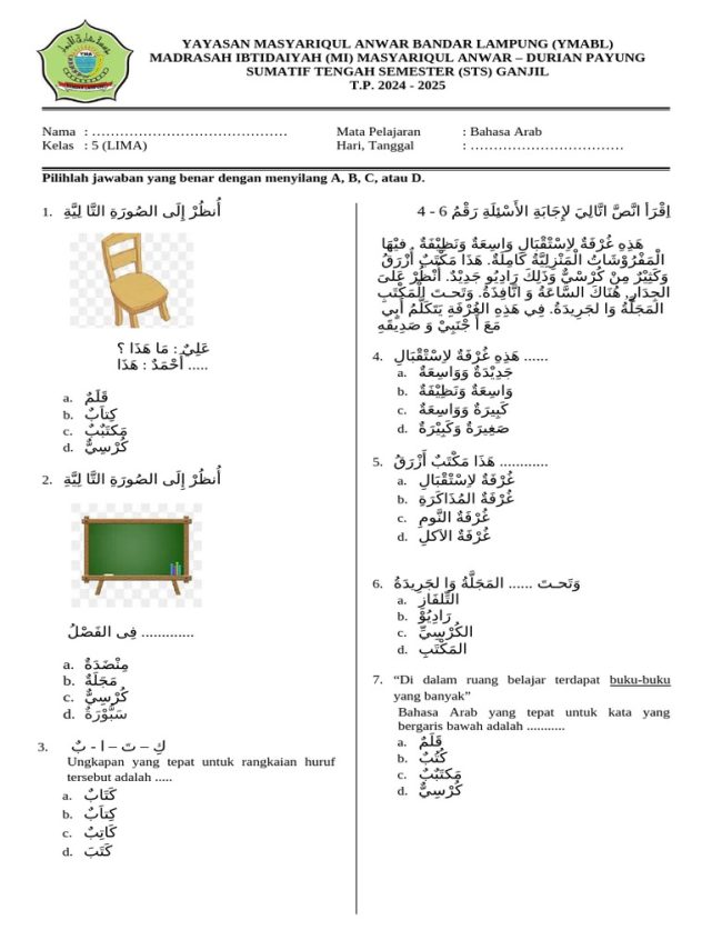 3 Fakta Mengejutkan di Soal Bahasa Arab Kelas 5 Semester 1 dan Kunci Jawaban 2026