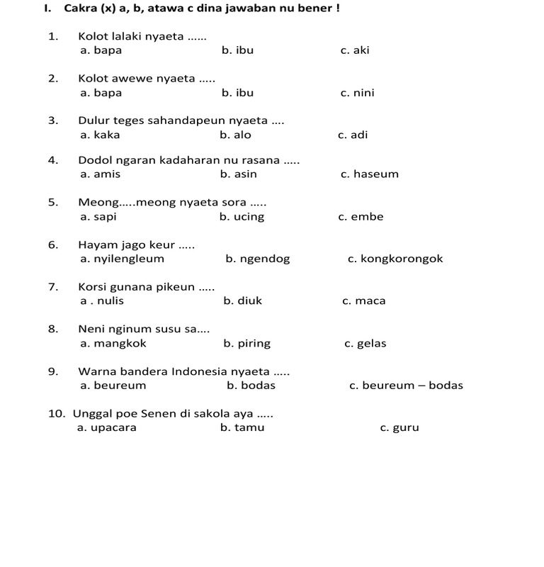 5 Fakta Mengejutkan Soal Bahasa Sunda Kelas 1 Semester 1 yang Jarang Diketahui