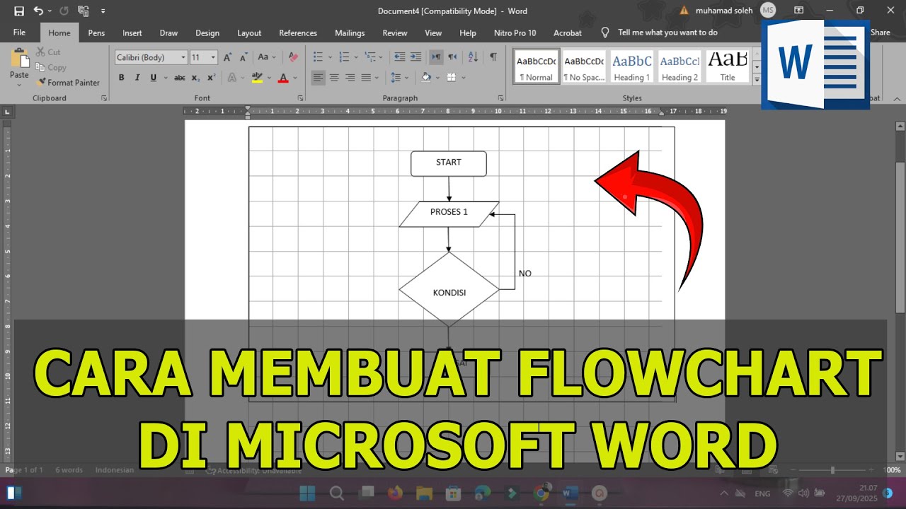 Cara Membuat Flowchart di Microsoft Word dengan Mudah - YouTube Cara Membuat Flowchart di Microsoft Word dengan Mudah - YouTube