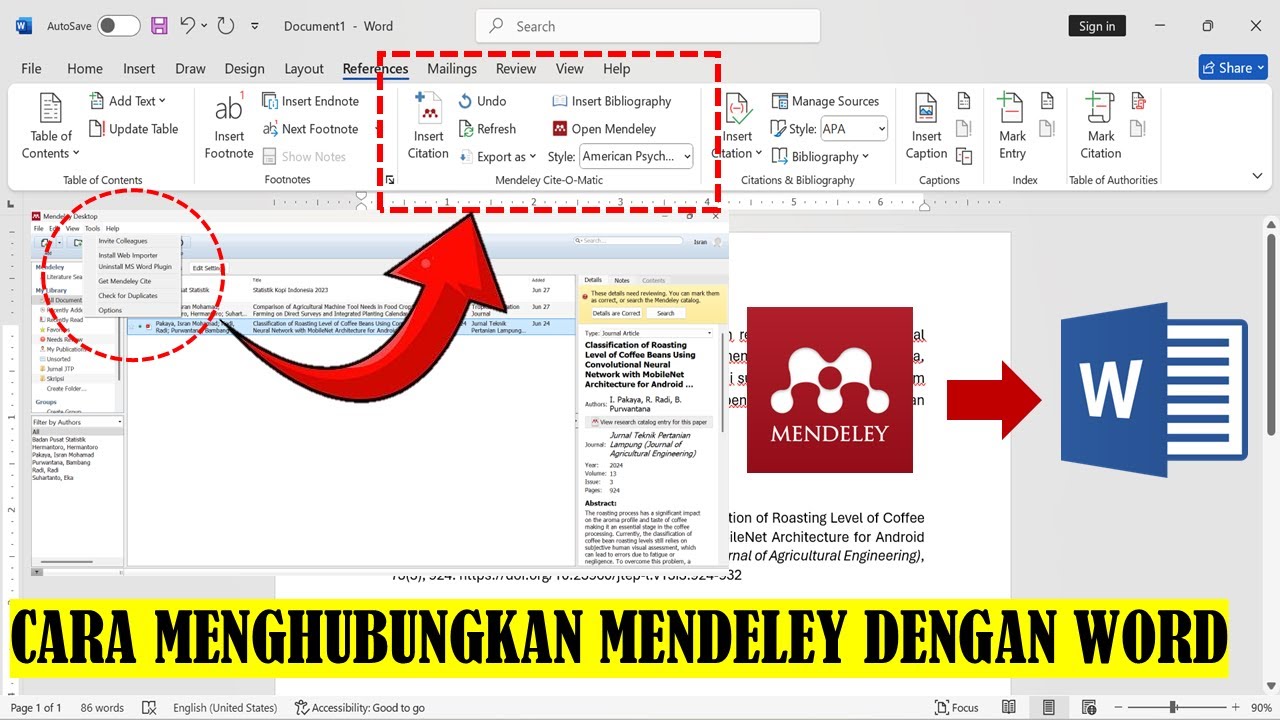 5 Langkah Mudah Cara Mengkoneksikan Mendeley ke Word 2026, Wajib Tahu!