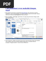 Cara Membuat Cover Dokumen di Word PDF