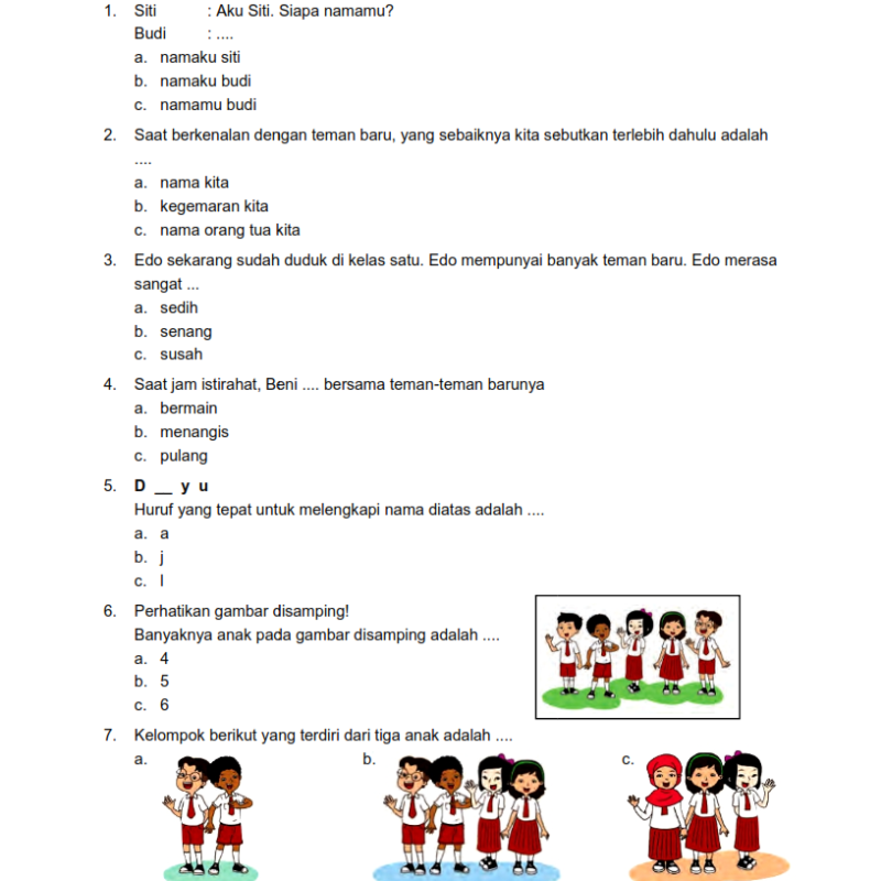 Akhirnya Tersedia! 7 Link Download Kisi-Kisi Soal Kelas 1 SD Semester 1 Kurikulum 2013 Tahun 2026