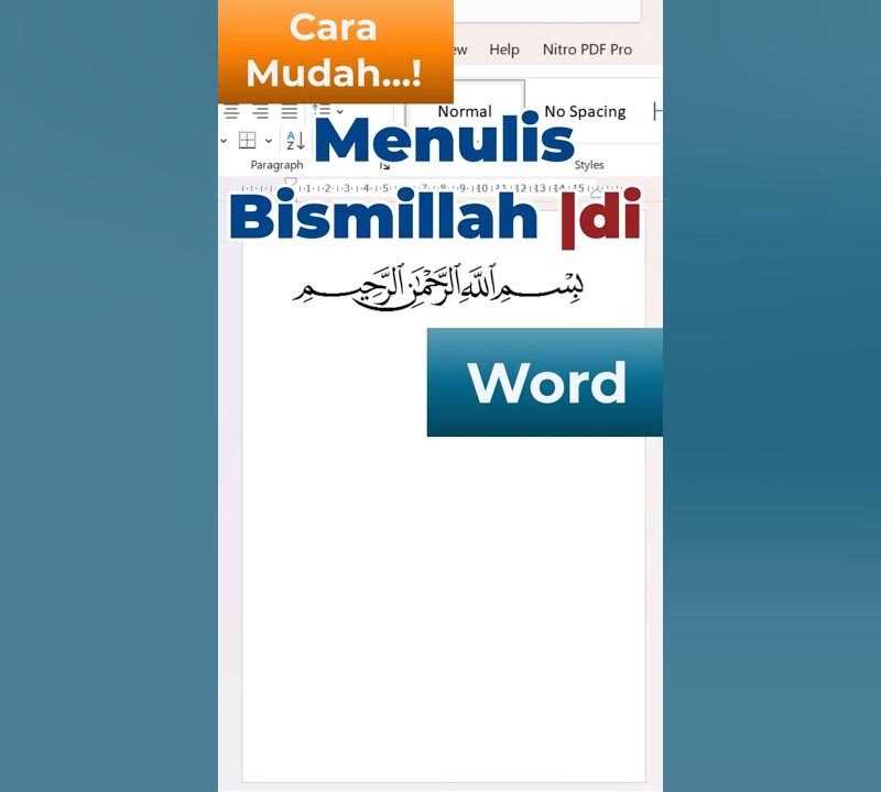 5 Cara Menulis Bismillah di Word 2026, Ternyata Selama Ini Banyak yang Salah!