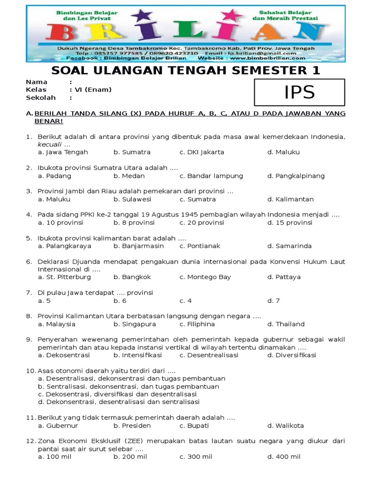 7 Contoh Soal IPS Tema 6 Kelas 4 Cita Cita yang Wajib Dikuasai Siswa di Tahun 2026
