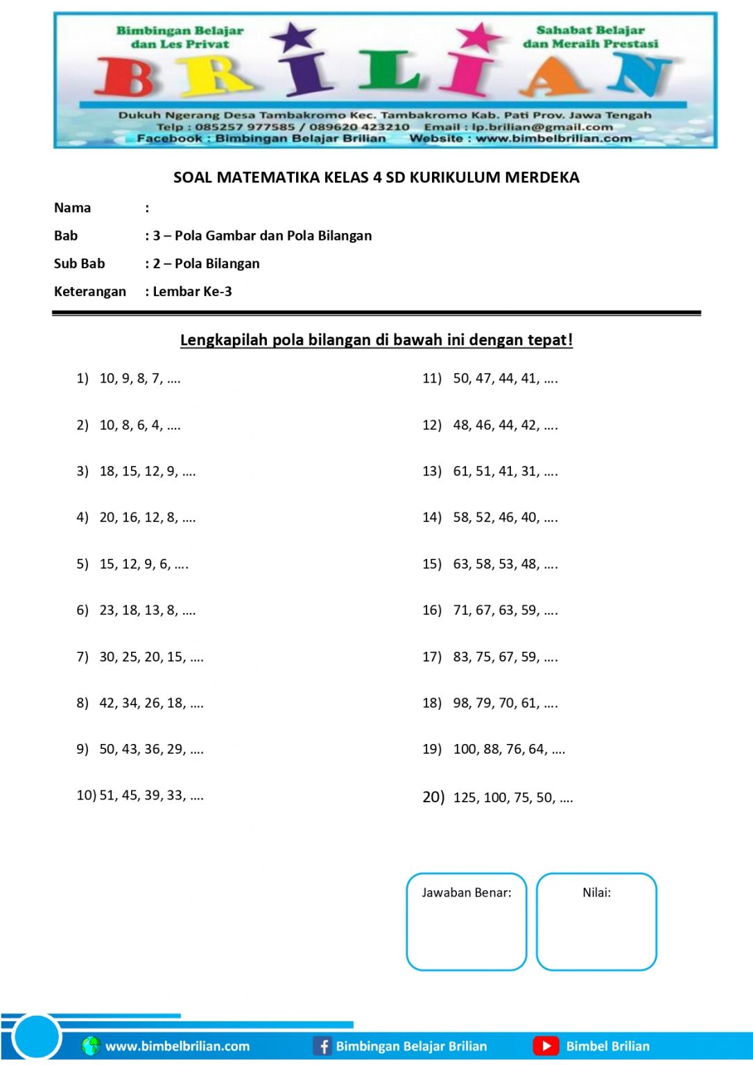 7 Contoh Soal Isian Matematika Kelas 4 Kurikulum 2026 yang Wajib Anak Kuasai Agar Lulus Ujian