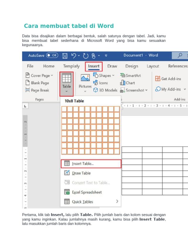 Rahasia Cara Menambah Tabel di Word 2010 dalam 3 Langkah Praktis 2026