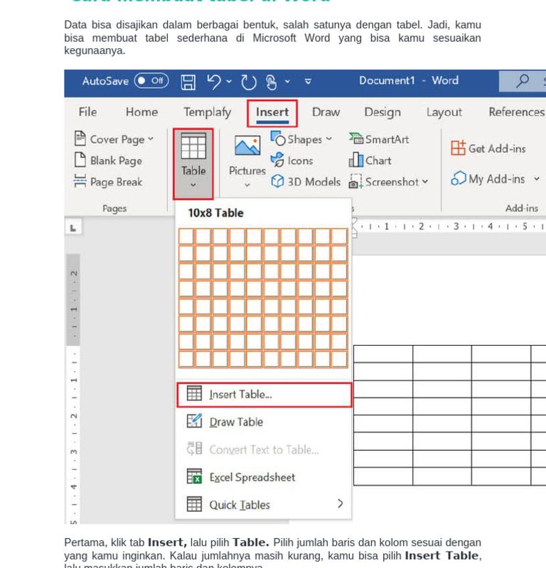Rahasia Cara Menambah Tabel di Word 2010 dalam 3 Langkah Praktis 2026