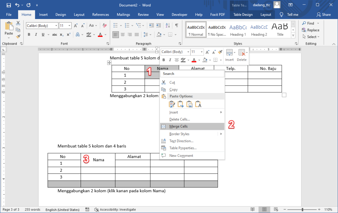 7 Cara Mengembalikan Merge Cell di Word yang Terlanjur Terhapus Tanpa Ribet