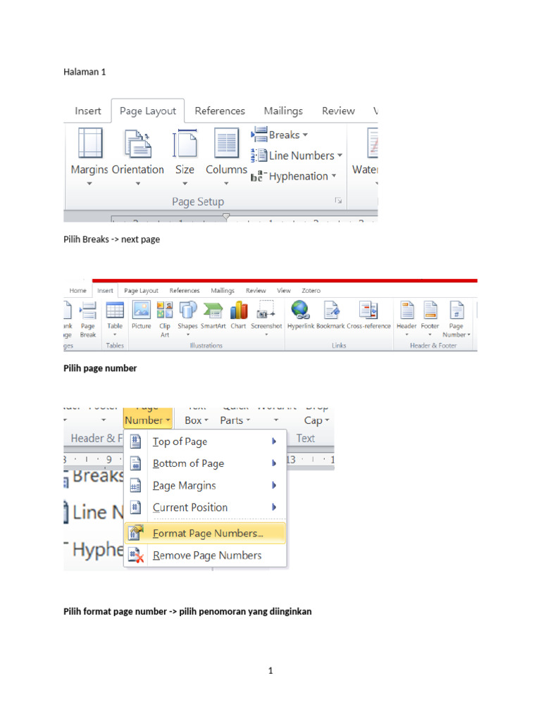 Panduan Penomoran Halaman di Word PDF Panduan Penomoran Halaman di Word PDF