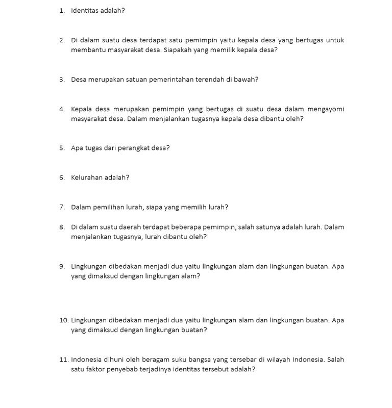 Download Soal Ulangan Harian Kelas 4 Tema 1 Subtema 1 Terbaru 2026 Lengkap Kunci Jawaban dan Kisi-Kisi