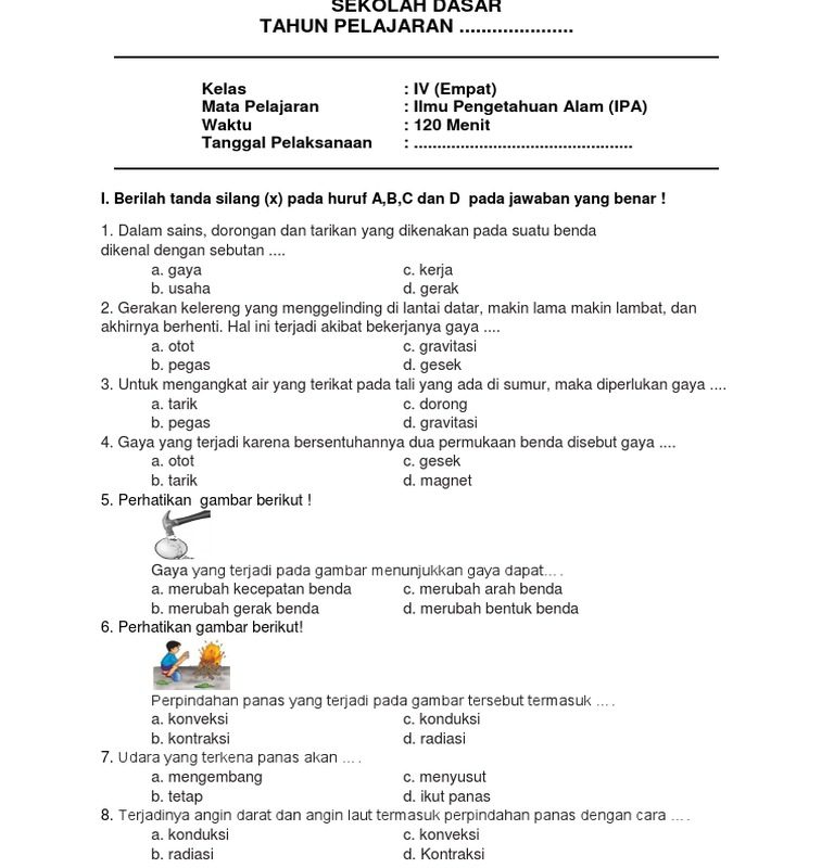 Jangan Sampai Ketinggalan Materi, Ini Link Download Soal Ulangan Harian IPA Semester 1 Kelas 4 SD Terbaru 2026