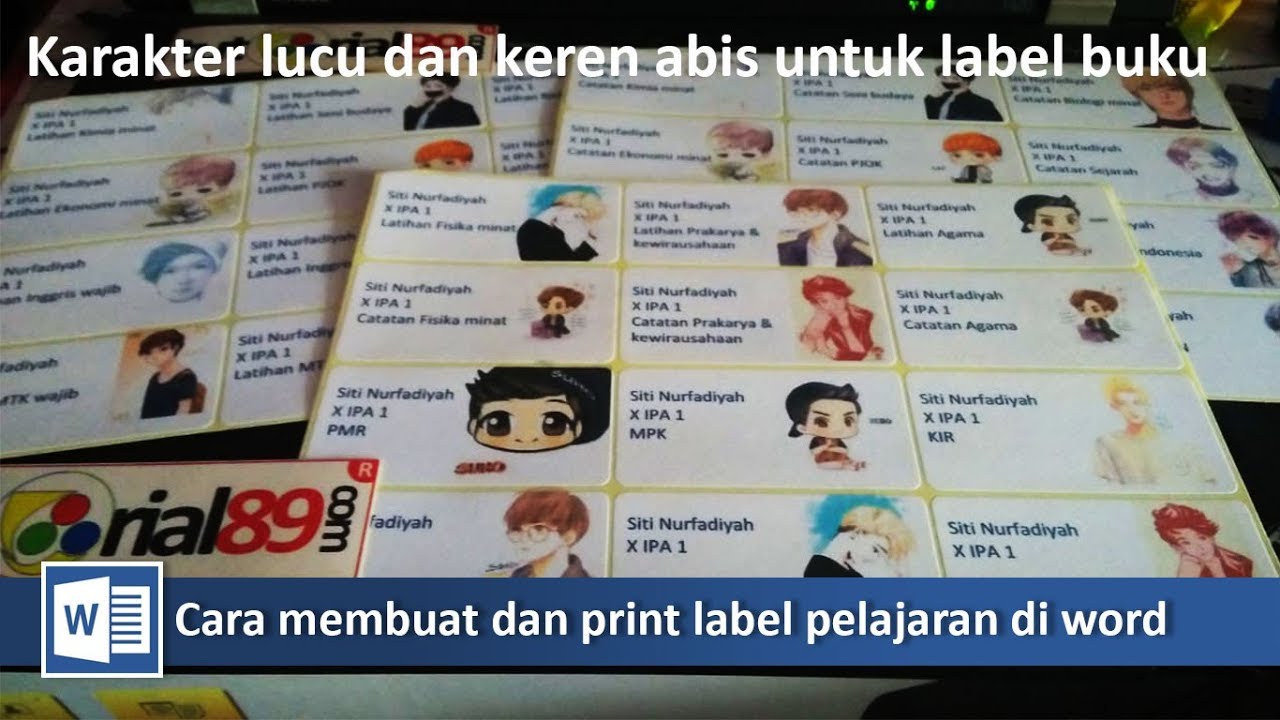 Rahasia 5 Langkah cara membuat label buku perpustakaan dengan word yang Cepat dan Efektif