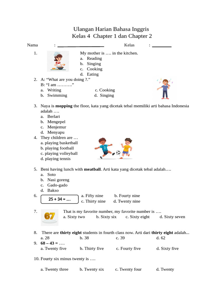 Rahasia Download Soal Ulangan Harian Bahasa Inggris Kelas 4 Gratis Sebelum Ujian Dimulai