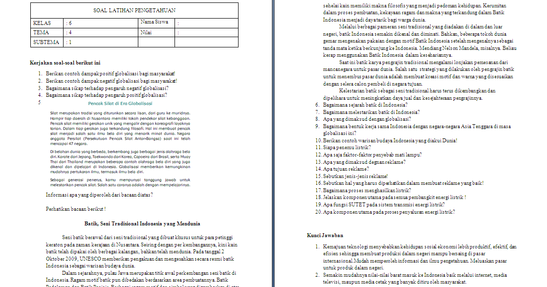 Terbukti! 7 Cara Mudah Download Soal Ulangan Harian Kelas 6 Tema 4 Sebelum Libur Sekolah