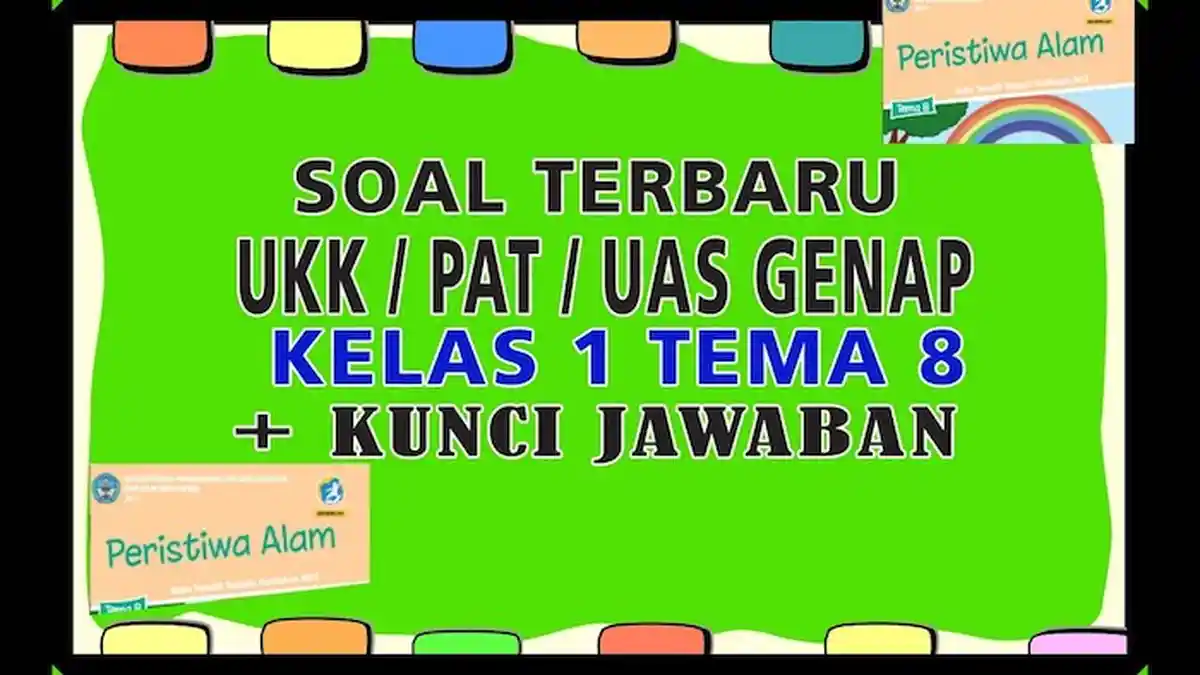 Rahasia Lulus Nilai Sempurna dengan Latihan Soal UKK Tema 8 Kelas 1 Terbaru 2026