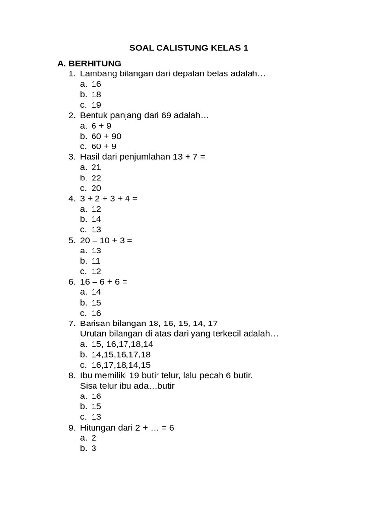 Rahasia Lulus Nilai Sempurna dengan Latihan Soal Ulangan Akhir Calistung Kelas 1 Semester 2