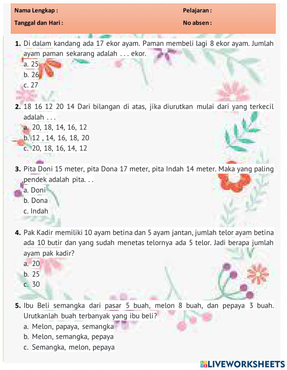 Rahasia Nilai Sempurna dengan Latihan Soal UKK Kelas 1 SD Semester 2 Terbaru 2026
